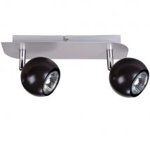 Woltz - Plafonnier Patère Orientable Bowl Gu10 2x35w - Noir