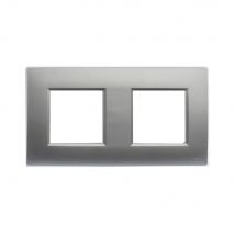 Noane - Plaque De Finition Electrique Double - Gris alu
