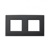 Noane - Plaque De Finition Électrique Double Anthracite - Gris anthracite