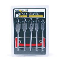 Jeu De 5 Mèches Plates À Bois + Housse Feroce - Bricolage Direct