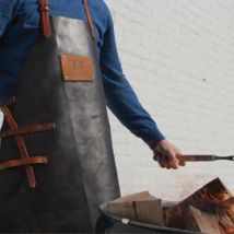 Barrel Q - Tablier Barbecue Cuir - Cuir véritable - Noir - Taille unique