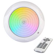 Crealys - Projecteur 18w Rgb Ø240mm Pour Piscine Hors Sol En Structure Bois Ip68 - Couleur Variable Par Télécommande - Blanc