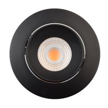 Woltz - Spot Encastrable Orientable Variable 7w Led Cob Rond Crealys - Aluminium - Noir