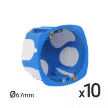 BricolageDirect - Lot De 10 Boîtes D’encastrement Simple Étanche À L’air D67 P50