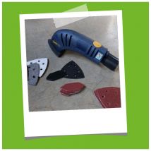 BricolageDirect - Ponceuse Triangulaire De Finition + Assortiment De Papiers Abrasifs *
