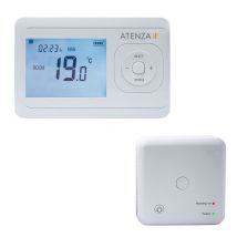 Atenza - Thermostat Programmable Avec Récepteur Sans Fil Pour Chaudière Et Circulateur - Contact Sec Et/ou Sortie 230v - ABS + PC ininflammable