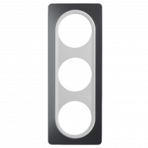 Ohmtec - Epure Plaque Triple Insert - Gris anthracite
