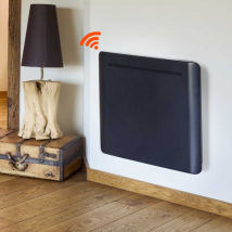 Atenza - Radiateur À Inertie Fonte 1500w Connecté Wifi Écran Digital Eco Design Nf - Noir