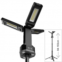 Woltz - Projecteur De Chantier Led Rechargeable Sur Trépied 94/183cm 70w - Noir