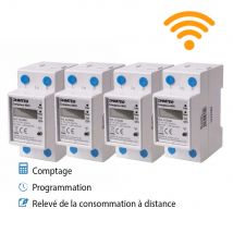 Ohmtec - Kit Option Comptages Indépendants Connectés Wifi + Programmation + Relevé À Distance Pour Coffret De Camping 4 Prises Ou 4 Racc
