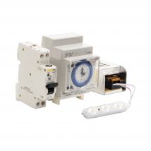 Ohmtec - Kit Option Éclairage + Protection + Horloge Mécanique Pour Coffret Électrique