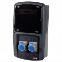 Ohmtec - Coffret De Ponton 2 Prises Monophasées 16a Ip67 - Anthracite et vitre grise