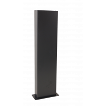 Ohmtec - Borne Métallique Alu Seule Avec Trappe D'accès Pour Robinetterie - Corps en alu et pied et tête en acier - Gris anthracite