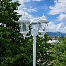 Adelais - Lampadaire Extérieur 3 Têtes 3x100w E27 Fonte Adela - Fonte d'aluminium