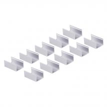 Woltz - Lot De 10 Clips Pour Ruban Led Cob 24v Ip65 10mm Réf 812585 - Aluminium