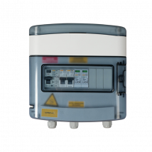 Ohmtec - Coffret Photovoltaïque Ac 3-4.5kw Avec Interrupteur Différentiel Type B - Coffret Anthracite et vitre grise