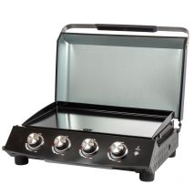 Roster - Plancha Gaz 4 Brûleurs 10kw Avec Couvercle