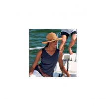 R8 chapeau en raphia au bord large