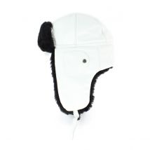Chapka cuir fourrure assortie