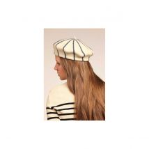 Beret Français - béret rayures grises