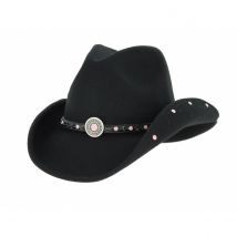 Chapeau Baby Jane Enfant Feutre Laine Noir - Bullhide - 54 cm - Feutre laine - Colombie