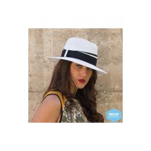 Chapeau Traveller Anja Monochrome Noir&Blanc - Rigon Headwear - 57-59 cm - Fibres Naturelles - Chine
