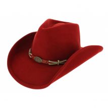 Chapeau Cowboy Emotionally Charged Feutre Rouge - Bullhide - M - 56/57 cm - Feutre laine - Colombie