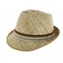 Chapeau Trilby Paille Enfant Carpinetto - Traclet - 49 cm - Fibres Naturelles - Italie