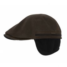 Casquette Redding cuir stetson cacheoreilles marron - Stetson - Marron - S - 54/55 cm - Cuir - Bulgarie