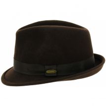 Chapeau Feutre Laine Galop Flechet Marron - XL - Laine - Italie