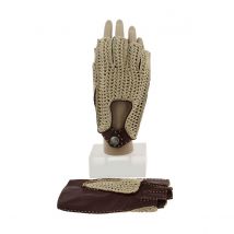 Mitaine de Conduite Cuir/Coton Marron - Glove Story