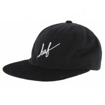 Casquette Strapback Script 6 Panel Coton Noir - Huf - Taille unique - Coton - Vietnam