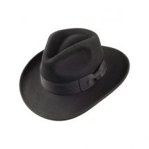 Chapeau traveller noir Ford Indiana Jones Jaxon - M - 56/57 cm - Feutre laine - Chine
