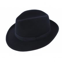 Chapeau Fédora Feutre Laine Marine - Traclet