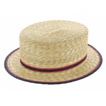 Chapeau Canotier Grezzo Paille Naturelle Tesi - 59 cm - Paille - Italie