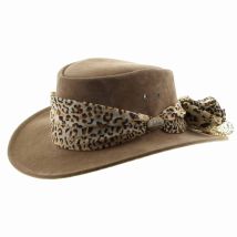 Chapeau Australien cuir femme Marron - Jacaru - S - 54/55 cm - Cuir - Australie