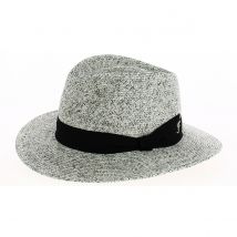 Chapeau Fedora Yzeron Paille Papier Gris Flechet - M - 56/57 cm - Paille - France