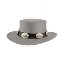 Garniture Chapeau Concho Cuir Noir - Taille unique - Cuir - Etats Unis d'Amérique