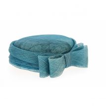 Chapeau Cérémonie Carla Bruni Turquoise Traclet