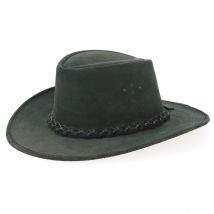 Chapeau Traveller Swagman Cuir Noir - Bc Hats - S - 54/55 cm - Cuir - Australie