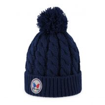 Bonnet à pompon Gstaad Bleu Marine Pipolaki