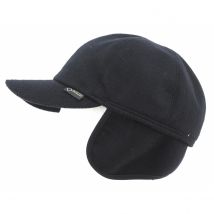 Casquette CacheOreilles Monaco Goretex Laine Noire Gottmann