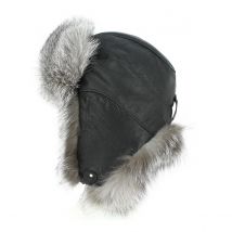 Chapka / Toque Verona Cuir/Renard - Traclet - L - 58/59 cm - Cuir/Fourrure de renard - Italie