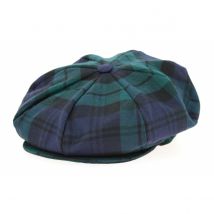 Casquette Irlandaise A Carreaux Verte Hanna Hats - M - 56/57 cm - Laine Vierge - Irlande