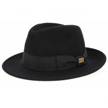Chapeau Fedora Goldwin Feutre Laine Noir Herman - 57 cm - Feutre Laine - Italie