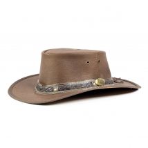 Chapeau Traveller Cuir Roo Nomad Marron - Jacaru - L - 58/59 cm - cuir de kangourou - Australie