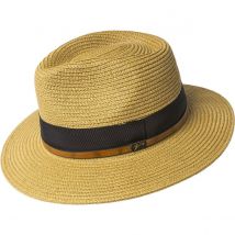 Chapeau Fédora Denney Paille Papier latte - Bailey - L - 58/59 cm - paille papier/polyester - Chine