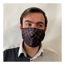 Masque Géométrique Fantaisie Élastique Noir Traclet - Taille unique - élasthanne - polyester - polyamide - France
