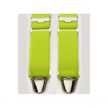 Bretelle harnais Biclip Jaune Fluo - Taille unique - Polyester/Elastodiène - France