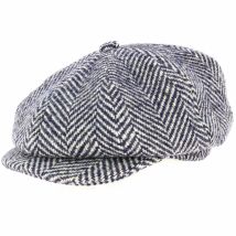 Casquette hatteras Hereford chevron Bleu - ALFONSO D'ESTE - 61 cm - Laine - Italie